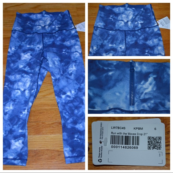 lululemon athletica Pants - Women’s lululemon ‘Run with the Waves Crop 21” KPBM’ pants, size 6 - NEW